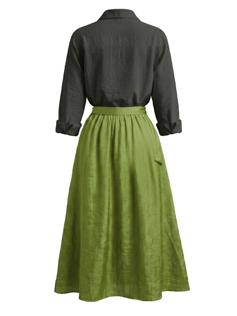 50er Bluse mit Langarm