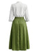 50er Bluse mit Langarm