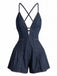 50er Baumwoll-Romper mit Bindeband und Riemen
