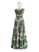 30er Plisséekleid mit Blumen und Neckholder