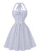 50er Swing-Minikleid mit Streifen und Bindekragen