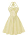 50er Swing-Minikleid mit Streifen und Bindekragen