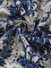 70er Boho Maxikleid mit Ornament-Blumen und V-Ausschnitt