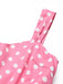 Rosa 50er Kleid mit Polka-Dots und Gürtel