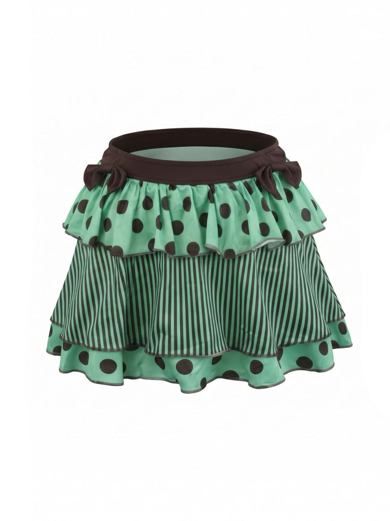80er Rock mit Polka-Dots und Mehrlagig