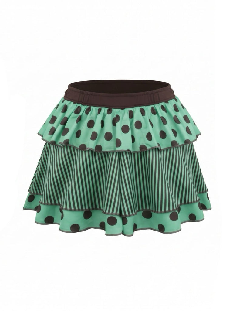 80er Rock mit Polka-Dots und Mehrlagig