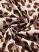 70er Boho Kleid mit V-Ausschnitt und Leoparden-Print
