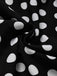 Schwarzes 50er Strick-Swingkleid mit Kappärmel und Polka-Dots