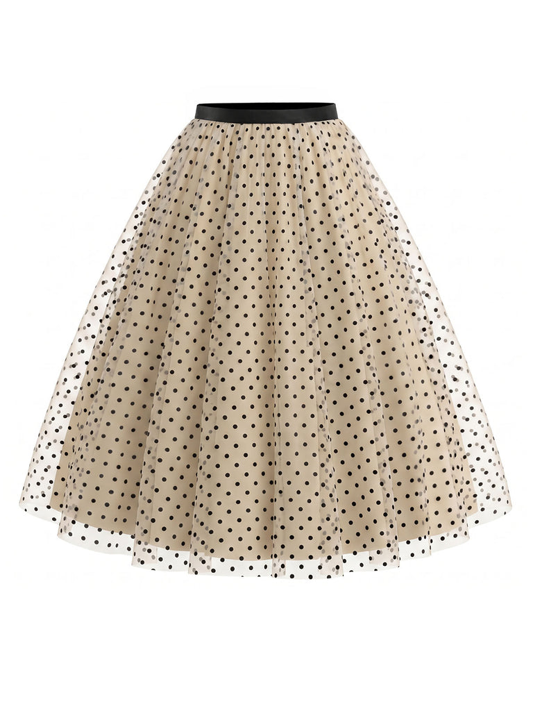 50er Body mit Puffärmel und Polka-Dots