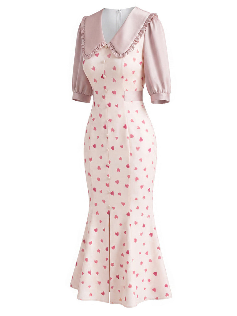 30er Meerjungfrauenkleid mit Blumen