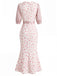 30er Meerjungfrauenkleid mit Blumen