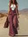 70er Jumpsuit mit Fransen und Ausgestellt