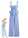 Hellblaue 50er Hose mit Schleife und Bindeband