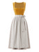 Yellow 1950s Square Neck Vintage Dress 2