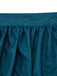 Blaugrünes 2-teiliges 50er Kleid mit Blumen-Schürze