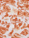 Orange 60er Kleid mit V-Ausschnitt und Blumen