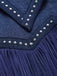 60er Jeans-Jacke mit Spaghettiträger und Fransen