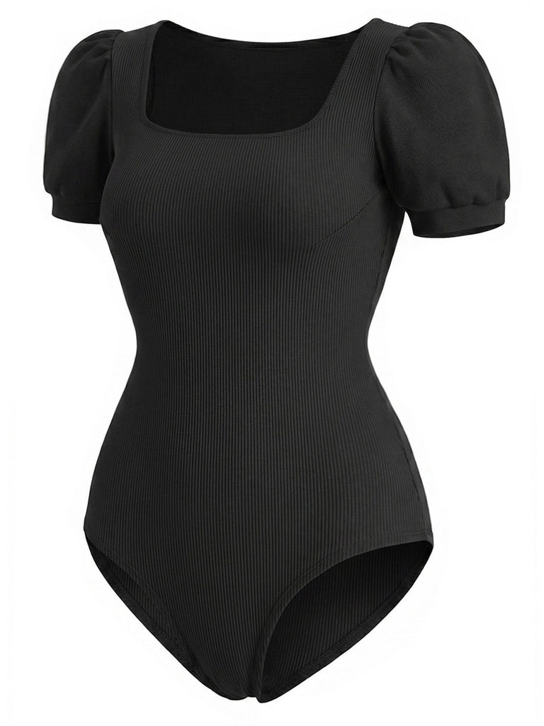 [Pre-Sale] Black 1950s Square Neck Two Piece Set 3
