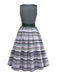 Grünes 50er 3PCS Kleid mit Polka-Dots und Schürze