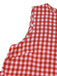 Rotes 50er Ärmelloses Swingkleid mit Gingham