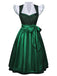 50er 3PCS Kleid mit Flatterärmel-Top und Satin-Schürze