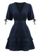 70er Kleid mit Cut-out und Spitze