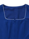 Blaues 50er 3PCS Kleid mit Blumen-Schürze