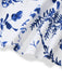 Blaues 50er 2PCS Kleid mit Blumen-Schürze