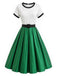Grünes & Weisses 50er Rockabilly Kleid