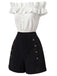 50er Set mit Carmen-Top und kurzer Hose