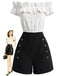 50er Set mit Carmen-Top und kurzer Hose