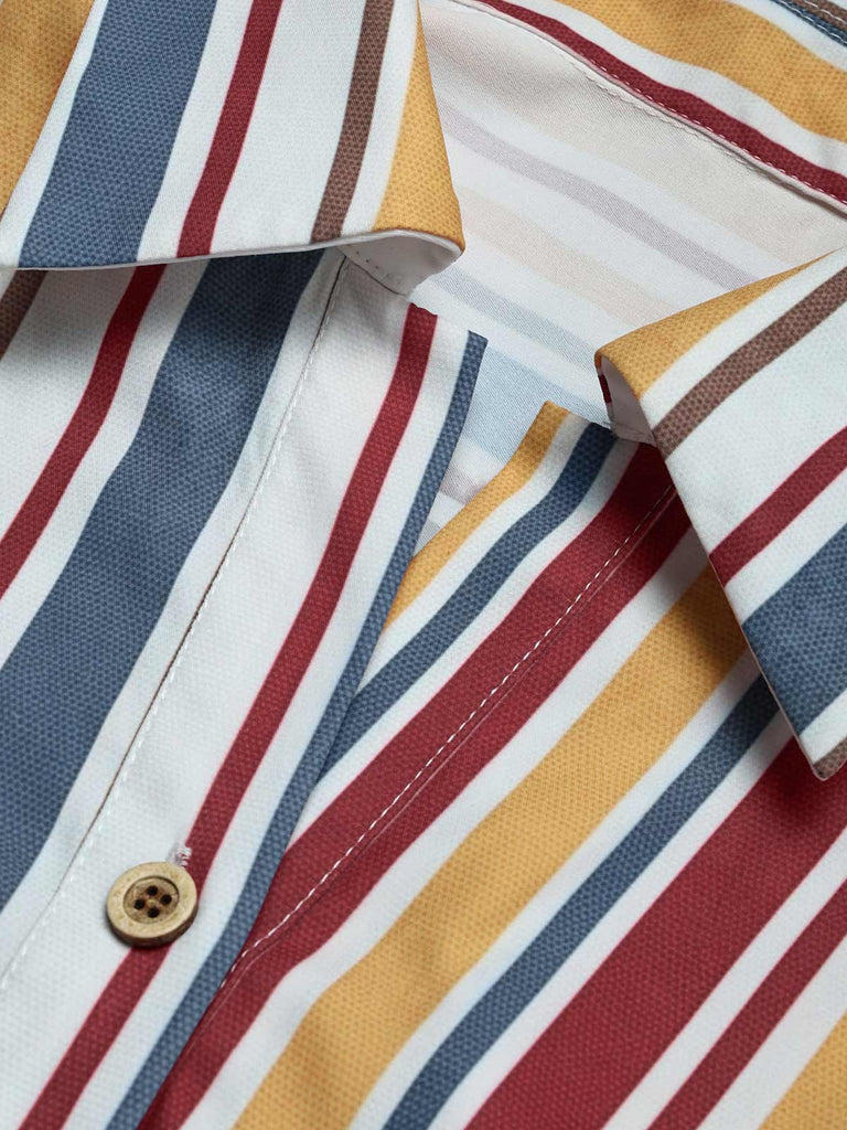 30er Hemdkleid mit Streifen und Gürtel
