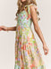 30er Maxikleid mit Blumen und Bindeträgern