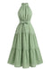 30er Swing-Midikleid mit Polka-Dots und Neckholder
