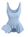 Hellblaues 70er Tanktop mit Trägern