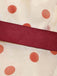 Creme-Rotes 60er Teekleid mit Polka-Dots