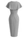 60er Set mit Bleistiftkleid und Schleifen-Cape