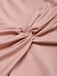 Rosa 50er schulterfreies Swingkleid mit Schleife und Taille