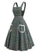 Grünes 50er Kleid mit Karo und Spitze
