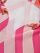 Orange-Rosa 60er Midikleid mit Chevron-Streifen