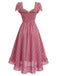 [Pre-Sale] Rw 1940s Plaid Ruffle Vintage Dress 4