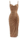 Goldenes 30er Kleid mit Pailletten und Raffung