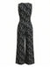 60er Jumpsuit mit Polka-Dots und V-Ausschnitt
