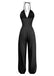 70er Jumpsuit mit V-Ausschnitt und Neckholder