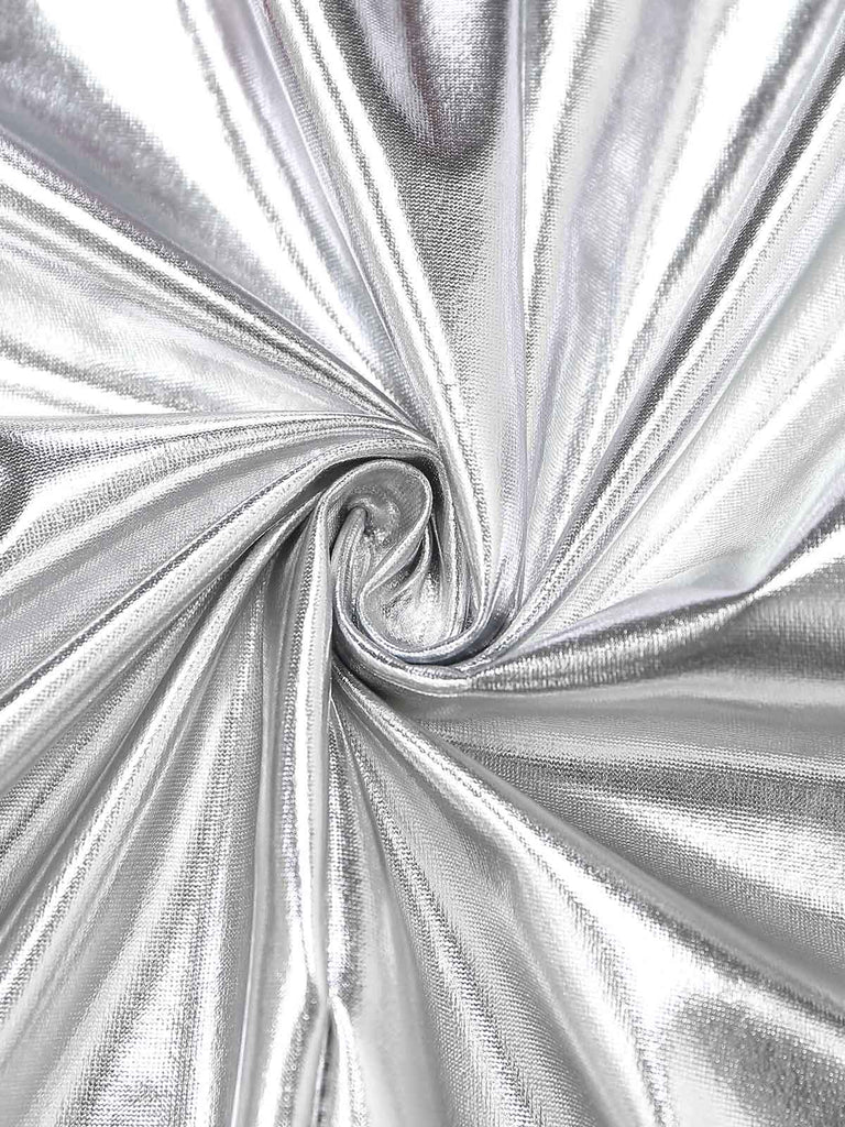 Silbernes 60er Kostüm-Set mit Metallic-Look