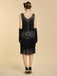 20er Shiftkleid mit Pailletten und Fransen