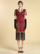 20er Gatsby Kleid mit Perlenfransen und Pailletten