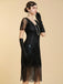 20er Gatsby Kleid mit Perlenfransen und Pailletten