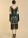 20er Gatsby Kleid mit Perlenfransen und Pailletten