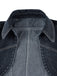 Blaue 50er Jeans-Jacke mit Reverskragen